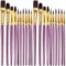 Aniyoo Paint Brushes, 20 Pcs Face Paint Brushes for Children Watercolor, Acrylic Gouache and Oil Painting Suitable for Decorations, Models, Figurines, Nail Art