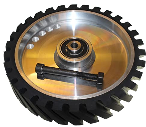 LASANA SMART MACHINES Roue de contact en caoutchouc 250 x 50 mm - Avec tige de 12 mm - Prêt à être monté