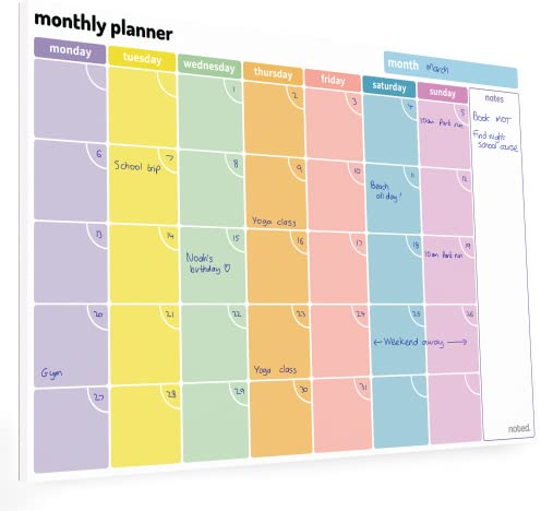 Monatsplaner - A4 undatierter Kalender und Terminplaner, 52 Blatt mit farbkodierten Tagen und Notizen Für Arbeit Haus und Studium Revision - 100 g/m²-Papier (Einzelpackung)