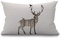 BGBDEIA Hirsch Kiefer und Vögel Kissenbezug Lendenkissen Home Dekorative Baumwolle Leinen Kissenbezug für Sofa Couch Einweihungsgeschenke Familienzimmer Dekor 30 x 50 cm 12 x 20 Zoll