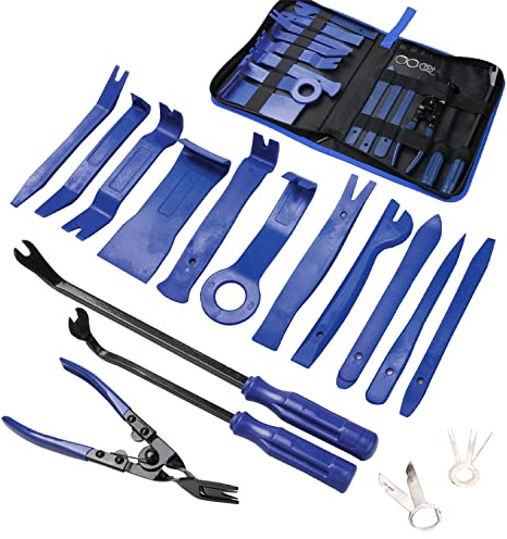 Autojack 19 Piece Upholstery Car Trim Remover Tool Kit Car Door Panel Pry