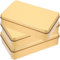 Cabilock 3 Stücke Metalldose Rechteckige Blechdose Mit Deckel Metallbox Leere Vorratsdose Weißblechdose Geschenkbox Metall Teedose Sparschwein Bonbon Box für Candy Cookie Tee Dose Gold