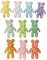 CHENMAIHAO 10 Pcs Translucent Candy Gummy Bear Cartoon Bear Keychain Pendants Resin Gummy Bear 3D Gummy Bear for DIY Jewelry Necklace Keychain Random Color