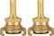 Poppstar 2er-Set Messing Saug- und Hochdruckkupplung, 1/2 Zoll Schlauchtülle, mit Dichtung und Kontermutter, für 13mm Schlauch-Innendurchmesser