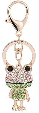 ARFUKA Schlüsselanhänger Frosch Anhänger Schlüsselhalter Schlüsselringe Handtaschenanhänger Kristall Strass Taschenanhänger Autoschlüsselanhänger Keychain Geschenke für frauen und Männer