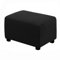 Meigeh Hocker bezug Rechteckige Pouf copertura Hocker Abdeckung Rechteckige Pouf Abdeckung Hockerbezug Ottomane Schonbezug Schwarz