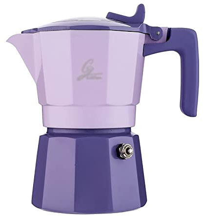 Coffee Moka Pot Double Valve Moka Pot Italian Espresso Pot Patented Coffee Moka Pot Simple to Use (Color : White, Size : One size) (Purple One Size) The New