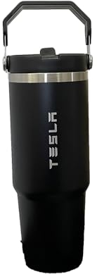 BAUFAS Thermobecher Kaffeebecher, FüR Tesla 900ml Auslaufsicherer kaffeebecher Thermosflasche Reisebecher, für den Innen- und Außenbereich