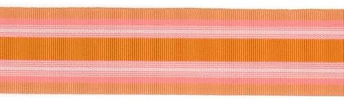 Webband Multi Streifen, Orange/Neon Pink