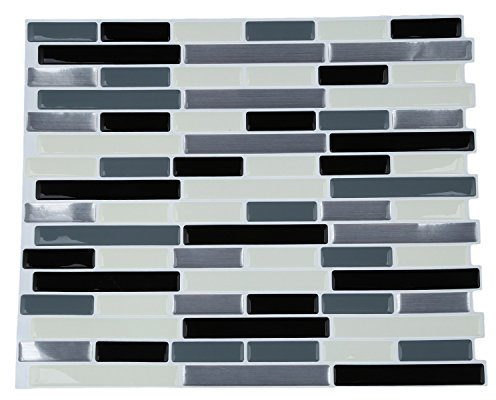 Eighosee Papier peint à motif carrelage 3D moderne, fond mural pour salon, cuisine, décoration Motif : #10 235 mm x 285 mm x 1 mm