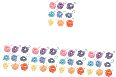 Lurrose 900 Pcs Elastic Braided Rope Kit Weaving Loom Loops Weaving Loops Refill Loom Potholder Loops Refill Craft Loops Refill Loops for Pot Holders to Weave Acrylic Child Coaster