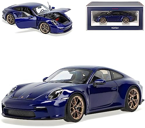 Porsche 911 992 GT3 Touring Package Coupe Blau Metallic Neue Generation Ab 2019 1/18 Norev Modell Auto