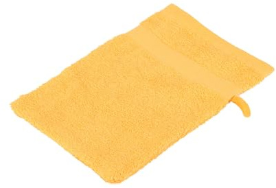 liebling Waschhandschuh, 100% hochwertige Baumwolle, Serie Miami, 17 x 24 cm, waschbar & trocknergeeignet, Farbe: gelb
