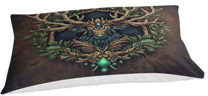 aaaaab 3D-Bettbezug-Set mit Hirschmotiv, digitaler Druck, Tagesdecke, Steppdecke, modischer Bettbezug, Einzelbett (135 x 200 cm)