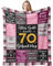 Jinmaple 70 Geburtstag Frauen, Geschenk 70 Frau, Geschenk zum 70 Geburtstag Frauen, 70 Jahre Geburtstag Frau, 70 Geburtstagsgeschenk Decke 130x150CM, Geschenkidee für Schwester, Freundin, Mama, Tante