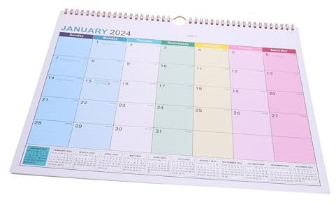 SEWACC 4 Stück Kalender 2024 Kalender Abreißen Monatskalender Kalender Zum Aufhängen Für Zu Hause Monatswandkalender 2023 Monatskalender Für Das Büro Stabiler Kalender Papier