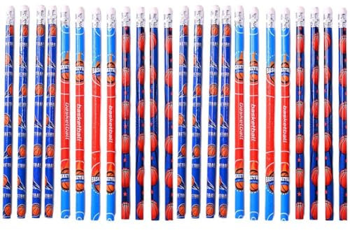 HiyyFloy Matite Sportive 24 Pezzi Bomboniere per Calcio Basket per Bambini Matite in Legno a Tema Sportivo Forniture per Premi per Studenti per L'Ufficio Scolastico