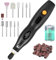 URHELP Electric Nail Files Rechargeable Nail Drill for Acrylic Nails Gel Remover 25000RPM Cordless Portable Efiles Manicure Pedicure (Black)