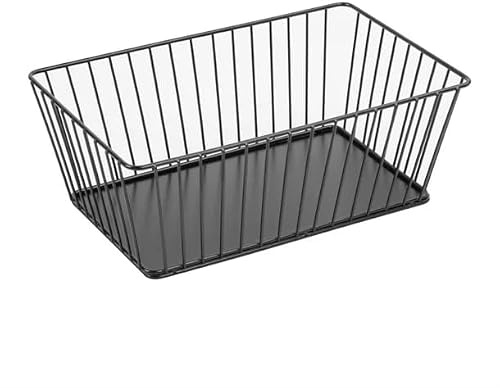 Olympia Wire Food Display Tray Rectangular Black - 280x180x100mm | Open-mesh construction allows airflow to keep baked goods fresh, while the raised sides keep items securely in place.