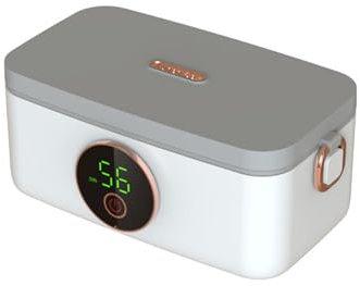 Lonchera eléctrica de 45 W, portátil, calentador de alimentos, contenedor para hombres y mujeres, trabajo, viajes, picnic, coche, camión, hogar, 9.3 x 5 x 4 pulgadas