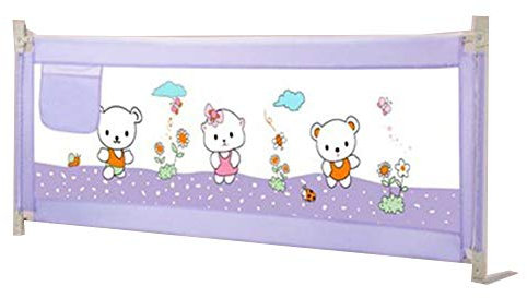 VEYACGOS Paraurti per sponda del Letto, Protezione per sponda del Letto, Sollevamento Verticale per Letto Singolo Letto Matrimoniale 91/5000, Viola, 180 cm