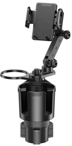 XHCDYGE Auto Getränkehalter für BMW 5 Series F10+F11 2010-2017, Multifuction Doppel Becherhalter Handyhalter 360 ° Drehbar Kaffeebecher Halterung ZubehöR