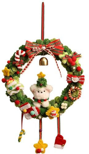 Adornos Para Árboles De Navidad - Colgante Navideño De 40x25x7 Cm Para Puerta De Entrada │ Guirnalda Navideña Decoración Colgante │ Coronas Navideñas Para Puerta De Entrada │ Adornos Navideños Para De