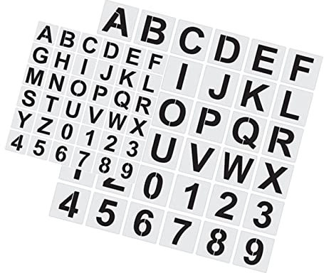 DIYEAH 72stücke Sprühschablonen Zum Zeichnen Wiederverwendbare Druck-schablonen Multifunktions-buchstabenschablonen Abwaschbare Schablonen Für Wandaccessoire Haushalts-sprühschablonen Kle