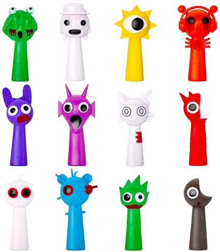 Gensly 12 Stück kreatives Figurenspielzeug Bunte Figuren für Kinder Spielfiguren für Fans Lustige Sammlungen Weihnachten Geburtstag Geschenke