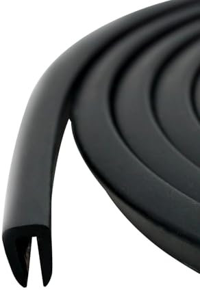 Rubber Edge Trim Car Door Protector 3 Metres U Channel Car Doors Edge Guard Protector Strips Self-Adhesive Seal Trim for Most Vehicle Doors Sheet Metal Panels Steel Plates Table Corners Black