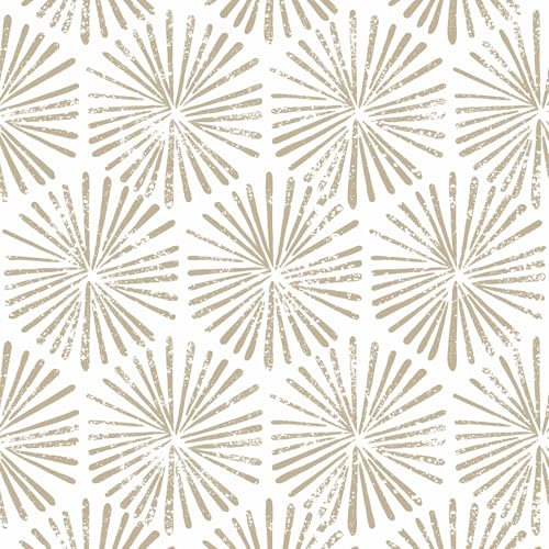 CiCiwind Papier Peint Autocollant Géométrique Beige 44CM×10M Film Autocollant Imperméable pour Cuisine, Chambre à coucher Papier Peint Décoratif
