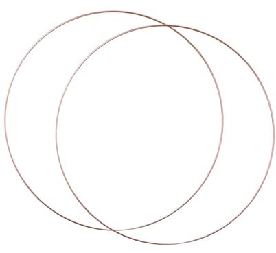 Harilla 2X Metall Blumener Hoops Circle Home Decoration Craft Hoop Ringe vielseitige hängende Handwerkskranzringe für Hochzeitskranz, Durchmesser 45 cm