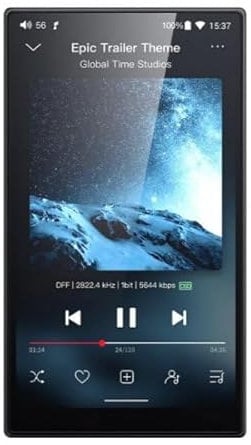 FiiO JM21 Tragbarer, hochauflösender digitaler Audio-Player, Schwarz