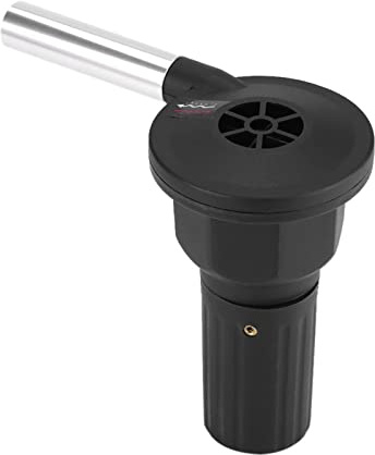 Aramox BBQ Lüfter Grillgebläse Holzkohle Starter Tragbarer Batterieantrieb Luftgebläse für Camping -Picknick -Grillen Im Freien mit Manuellem Design Edelstahl Stahl