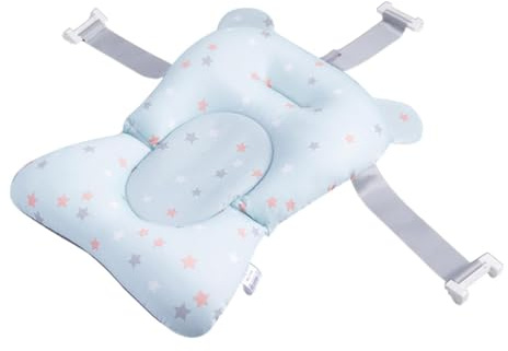 Baby Badekissen - Babywannen Einsatz, Badematte Mit Rutschfestem Badesitznetz, Babybadewanne Badesitz, Badewanneneinsatz Faltbare Für Neugeborene 0-12 Monate, Badewannenkissen Wanneneinsatz Sitz