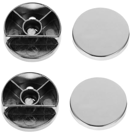 FIXOSHEE 4 Stück Teiliges Runde Glas mirror Clips aus Silberner Zinklegierung Praktische Befestigung für Badezimmerspiegel und Glasplatten Einfache Schraubmontage Stabiler Spiegelhalter