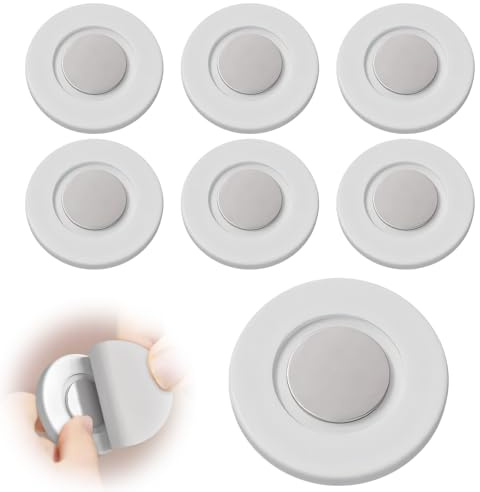 zhongko 6Pcs Magnetic Remote Control Holder, Self-Adhesive Wall Mounted Remote Holder, No Drill TV Remote Holder for TV & AC Remotes Routers Power Strips Charger