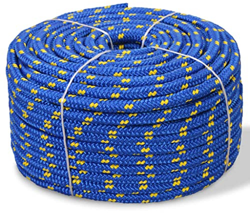 INLIFE Corde de Bateau Polypropylène 12 mm 50 m Bleu