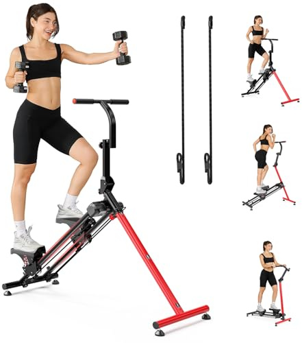 YOLEO Stair Stepper Für Zuhause, 35KG Widerstand,Faltbar Stairmaster,3 Modi | 35KG Widerstand, Simuliert Klettern, Wandern & Skifahren, Große Pedale, 90% Vormontiert, 3 Winkel&300 KG Traglast,LCD-Display