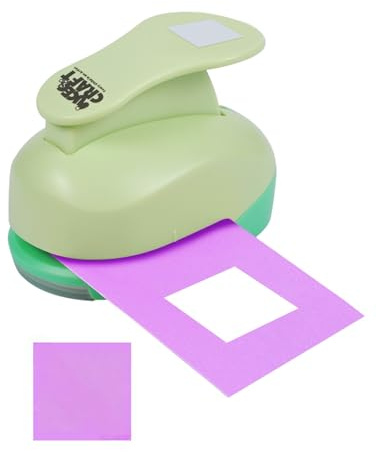 UCEC Motivstanzer Quadrate 5,08 x 5,08 cm – Stanzer Groß Quadrate Heavy Duty für Kartengestaltung, Scrapbooking und Journaling, Lochstanzer Papier ideal für Wandkunst, Geschenkboxen und Bastelprojekte