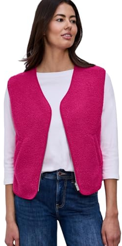 Street One Damen Weste mit V-Neck aus Teddy-Material