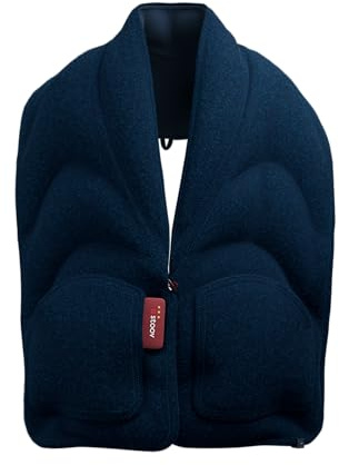 Stoov Kokoon³ XL - Kabelloser Wärmeschal - Oversized - Midnight Blue | Infrarottechnologie - Wiederaufladbares Schulter-Wärmekissen - Mit automatischer Abschaltung - 35 x 190 cm - Midnight Blue