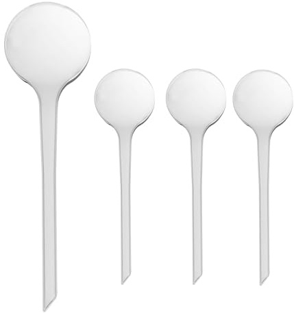 Sfera per irrigazione, 7 x 28 cm, in plastica trasparente, blu, capacità 250 ml, sistema di irrigazione, erogatore per fiori e piante (1 x set di 4 sfere di irrigazione trasparente)