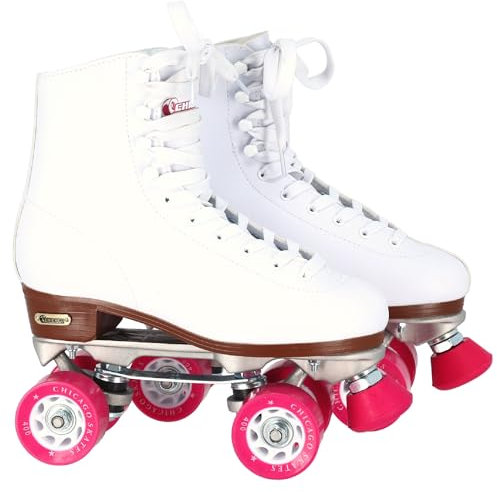 CHICAGO Skates Damen Classic Roller Skates, weiß, UK 7 / EU 40