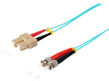 S/CONN maximum connectivity Duplex Patchkabel SC/ST 50/125µ OM3 aqua 3m