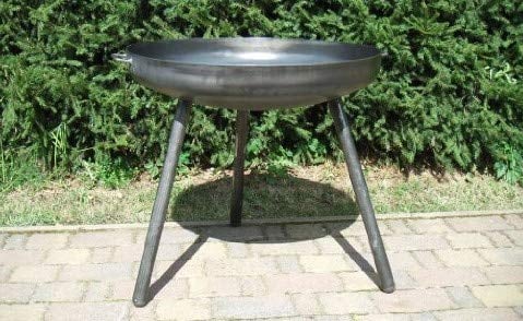 Braciere in ferro con gambe alte, diametro: 80 cm