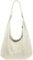 Caspar Große Damen Vintage Veloursleder Tasche Samtweiche Schultertasche aus Leder - CLASSIC LINE - Modell No.617 - Made in Italy, Farbe:hell beige