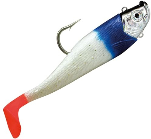 Dieter Eisele Hörminator Shad Blau/Silberfarben - Gummifisch mit Jighaken