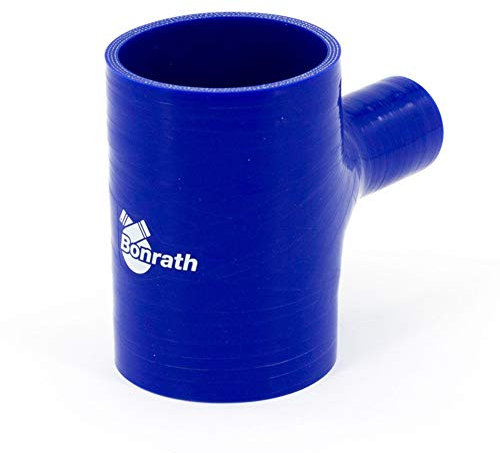Bonrath Durite Silicone Té de Derivation 25mm - Longueur: 100mm - Ø60mm, Blue