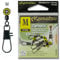 Feeder Bead Link Swivels Carp Match Pole Fishing Quick Change Float Space Beans Line to Hook Fishing Swivel Connectors (VA03-1x5pcs Size M Bead Link Swivels Kamatsu)